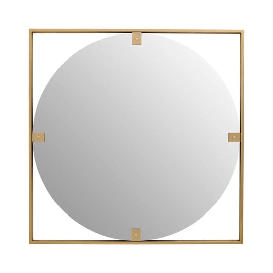 Mainz Square Wall Mirror With Gold Metal Frame