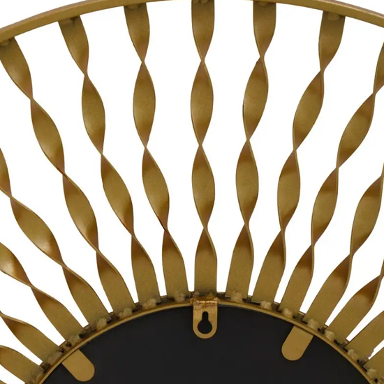 Mainz Wall Mirror With Gold Curved And Luxe Wires
