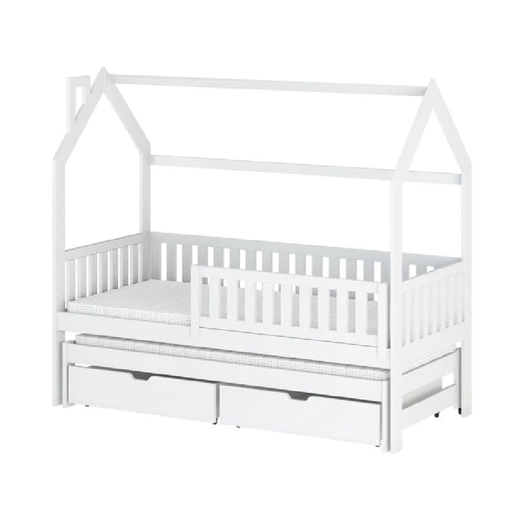 Mainz Wooden Day Bed With Bonnell Mattress And Trundle In White