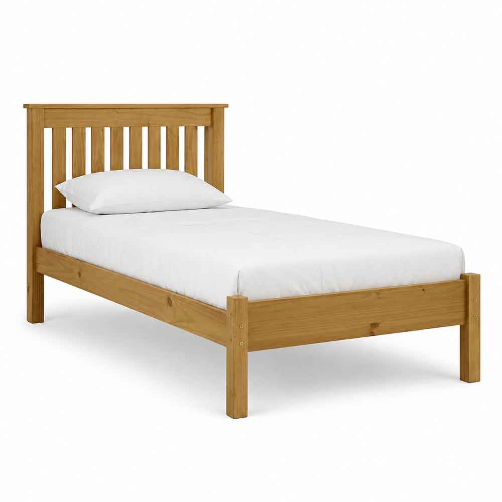 maire low foot end pine wooden single bed in antique-image-55772