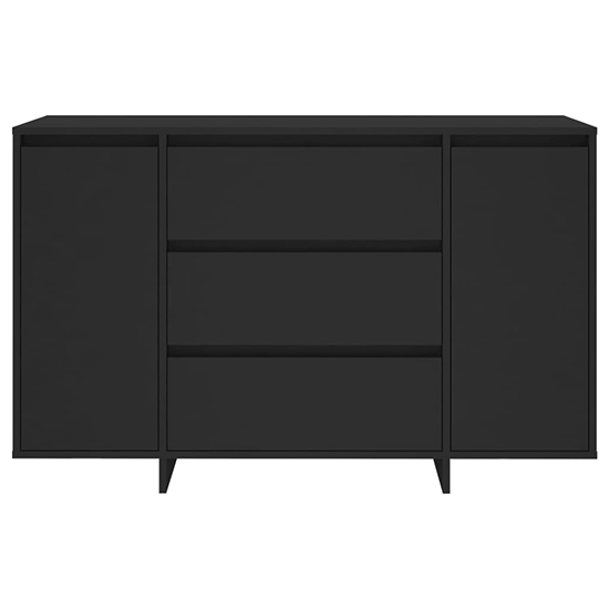 Maisa Wooden Sideboard With 2 Doors 3 Drawers In Black