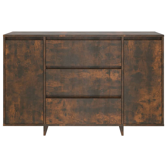 Maisa Wooden Sideboard With 2 Doors 3 Drawers In Smoked Oak_5