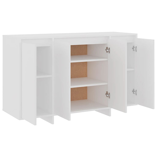 Maisa Wooden Sideboard With 4 Doors In White_4