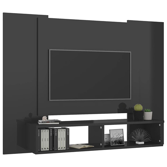 Maisie High Gloss Wall Hung Entertainment Unit In Grey_2