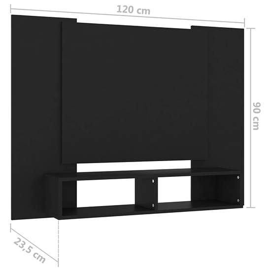 Maisie Wooden Wall Hung Entertainment Unit In Black_5