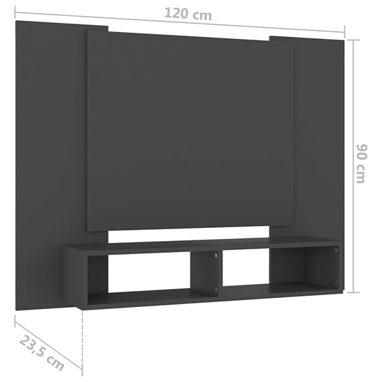 Maisie Wooden Wall Hung Entertainment Unit In Grey_5