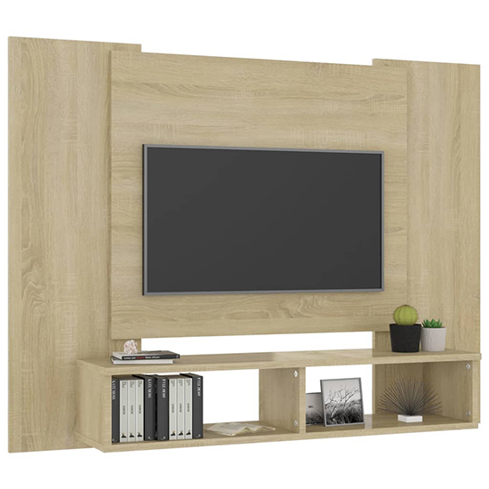 Maisie Wooden Wall Hung Entertainment Unit In Sonoma Oak_2