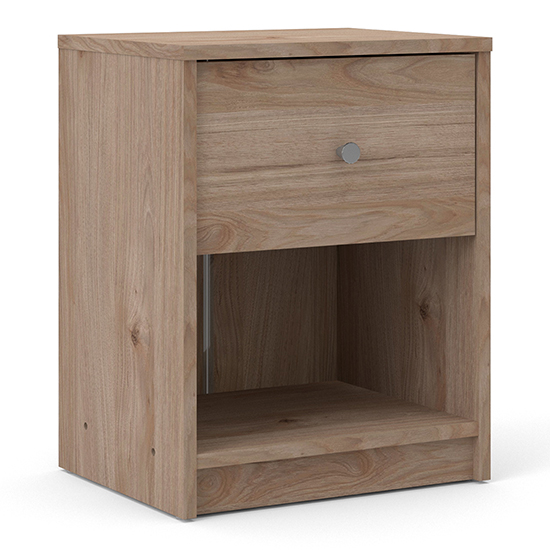Maiton Wooden Bedside Cabinet With 1 Drawer In Oak