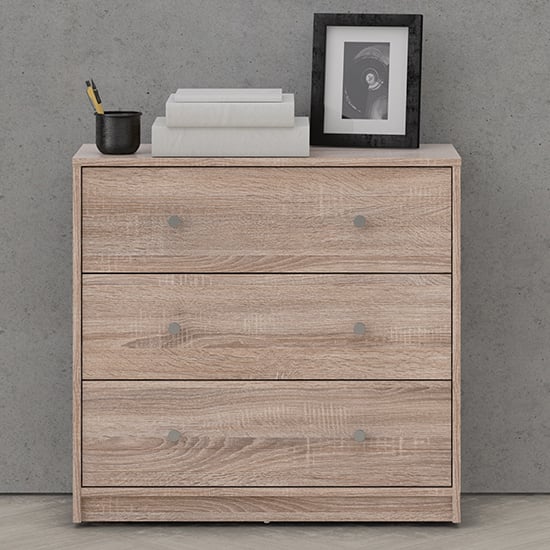 Read more about Maiton wooden chest of 3 drawers in truffle oak