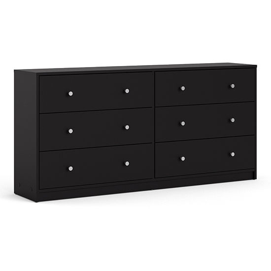 Maiton Wooden Chest Of 6 Drawers In Black