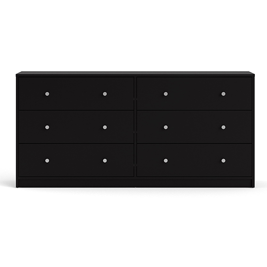 Maiton Wooden Chest Of 6 Drawers In Black
