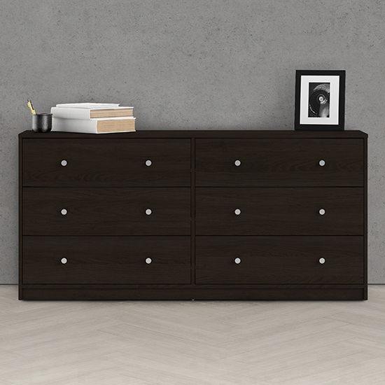 Read more about Maiton wooden chest of 6 drawers in coffee