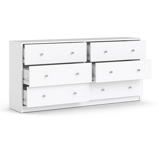 Maiton Wooden Chest Of 6 Drawers In White