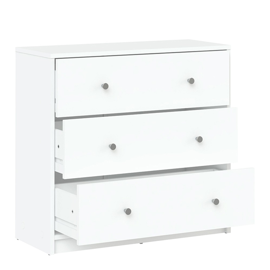 Maiton Wooden Chest Of 3 Drawers In White