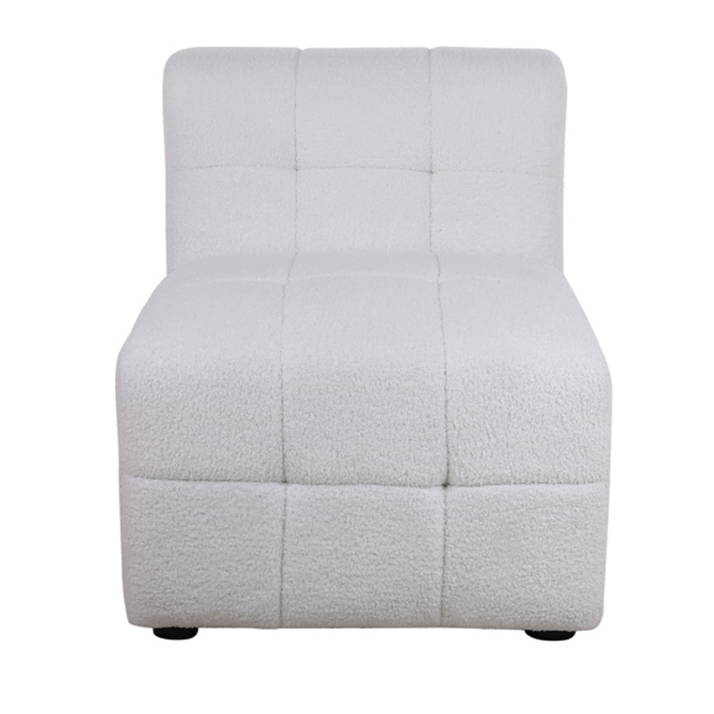Maize Fabric 3 Seater Sofa In White