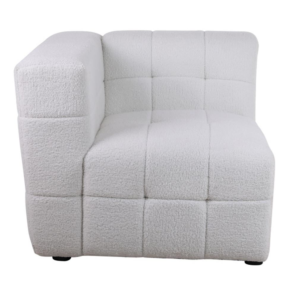 Maize Fabric 3 Seater Sofa In White