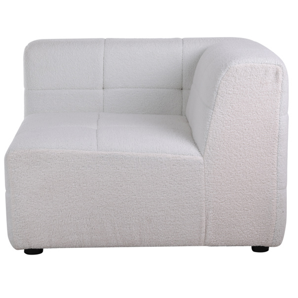Maize Fabric 3 Seater Sofa In White
