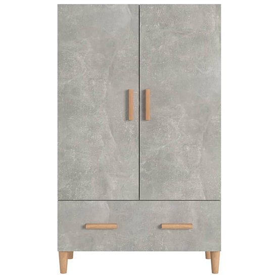Makula Wooden Highboard With 2 Door 1 Drawer In Concrete Effect