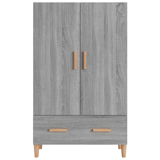 Makula Wooden Highboard With 2 Door 1 Drawer In Grey Sonoma Oak
