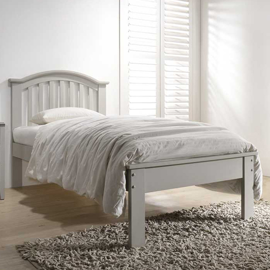Mala Curved Wooden Single Bed In Clay