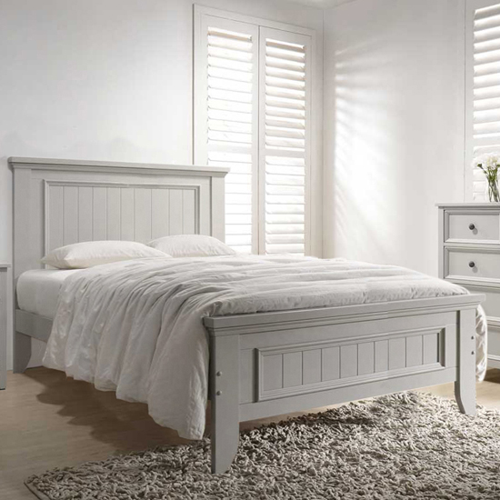Read more about Mala panelled wooden king size bed in clay