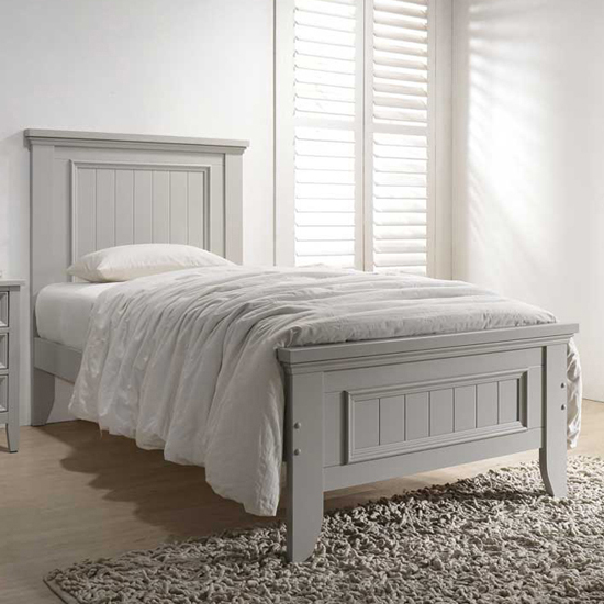 Read more about Mala panelled wooden single bed in clay