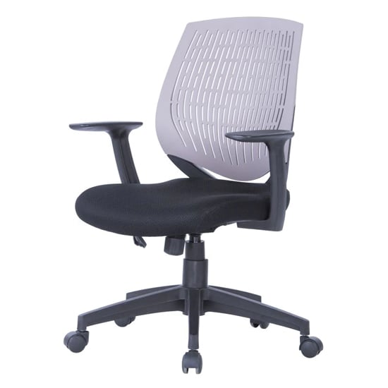 Malabo Fabric Home And Office Chair In Grey And Black