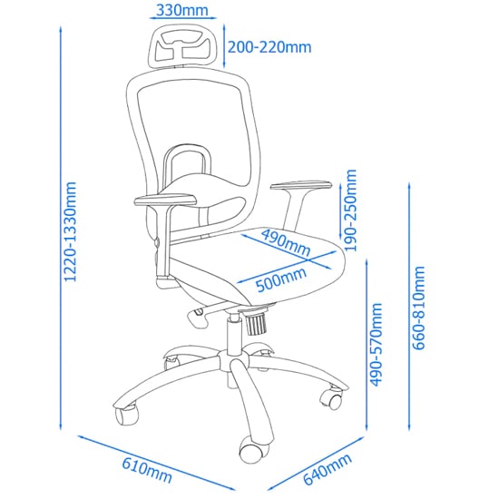 Malabo Fabric Home And Office Chair In Grey And Black