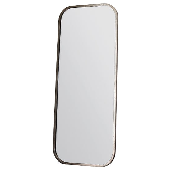 Malcolm Rectangular Leaner Mirror In Distressed Champagne Frame