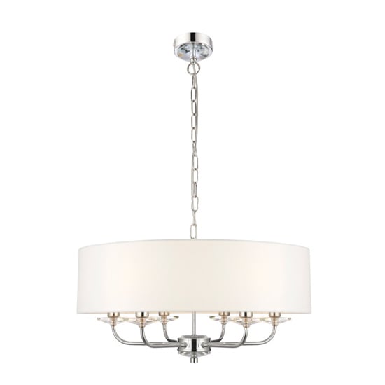Maldon Wall Hung 6 Pendant Light In Bright Nickel
