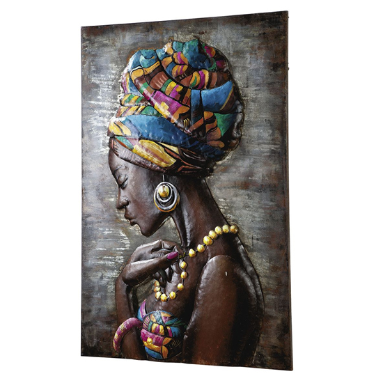 Maleika Picture Metal Wall Art In Multicolor And Brown