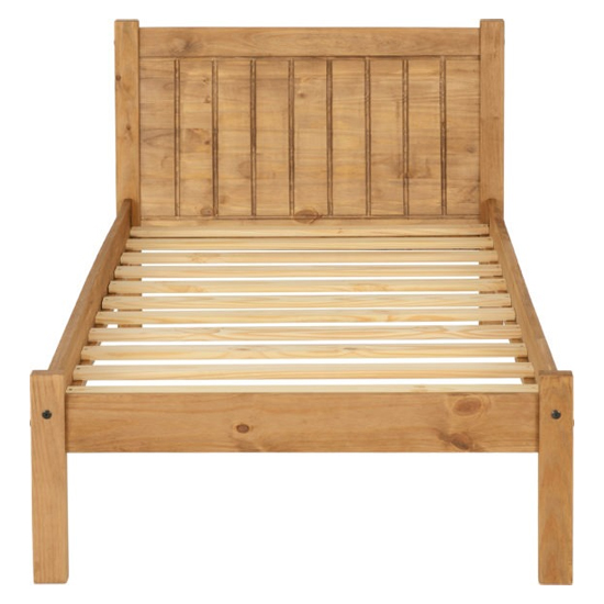 Malia Wooden Single Bed In Distressed Waxed Pine