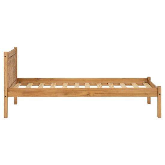 Malia Wooden Single Bed In Distressed Waxed Pine