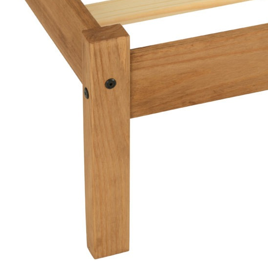 Malia Wooden Single Bed In Distressed Waxed Pine