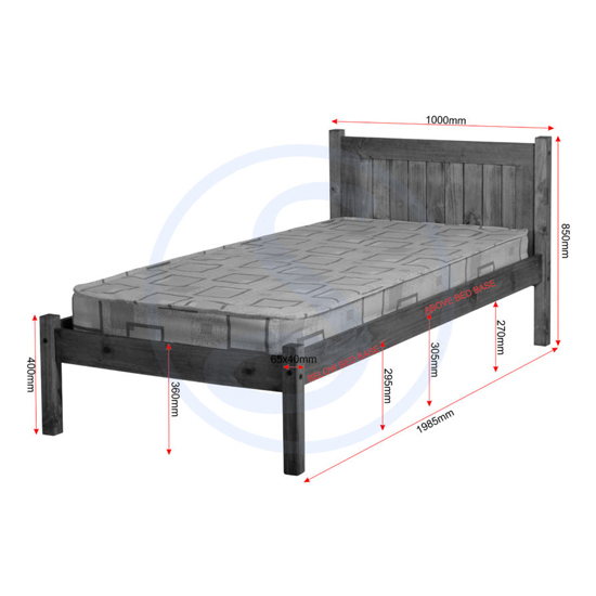 Malia Wooden Single Bed In Distressed Waxed Pine