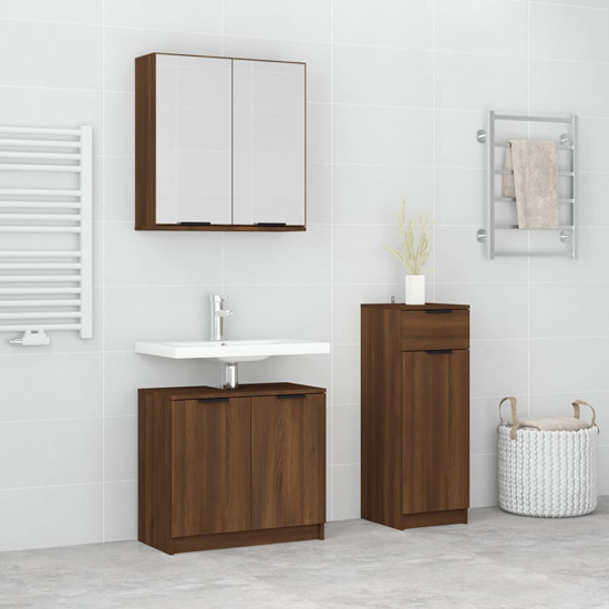 Malibu Wooden Bathroom Furniture Set In Brown Oak_2