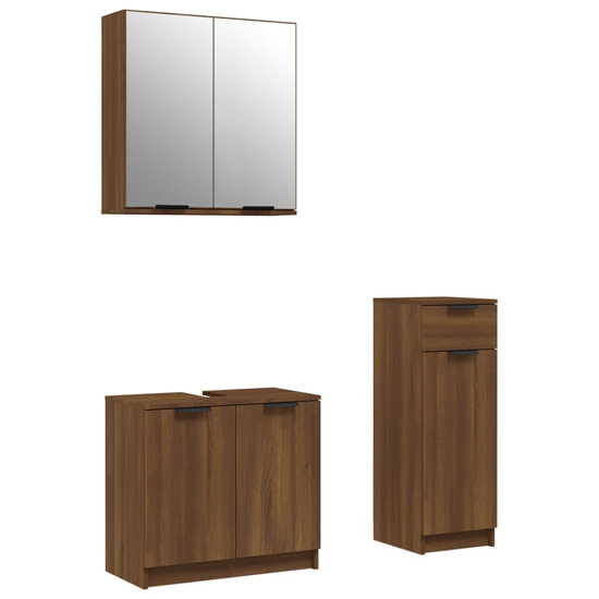 Malibu Wooden Bathroom Furniture Set In Brown Oak_3