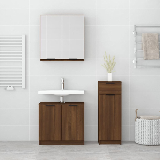 Malibu Wooden Bathroom Furniture Set In Brown Oak_1
