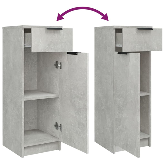 Malibu Wooden Bathroom Furniture Set In Concrete Effect_7