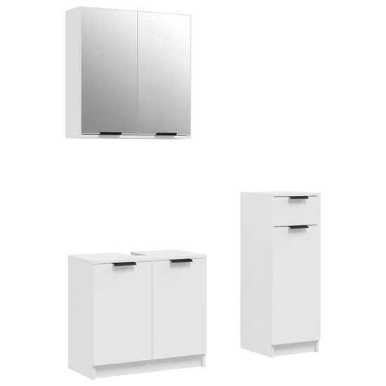 Malibu Wooden Bathroom Furniture Set In White