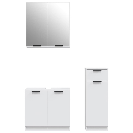 Malibu Wooden Bathroom Furniture Set In White