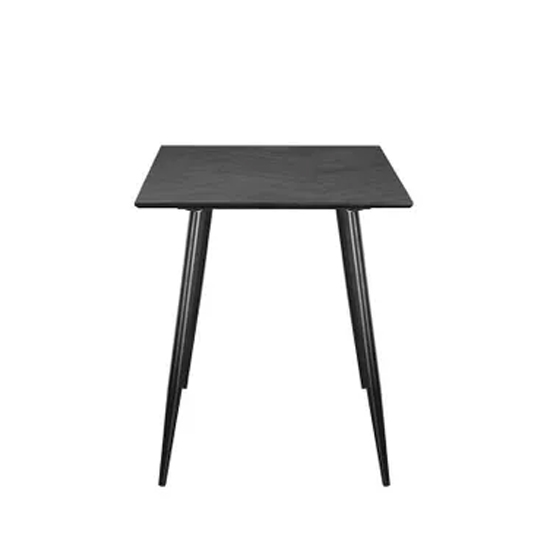 Malibu Wooden Dining Table 120cm Rectangular In Fishbone Grey Oak