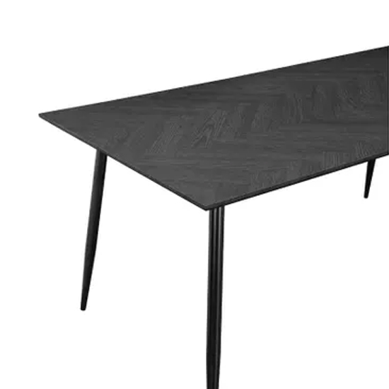 Malibu Wooden Dining Table 120cm Rectangular In Fishbone Grey Oak