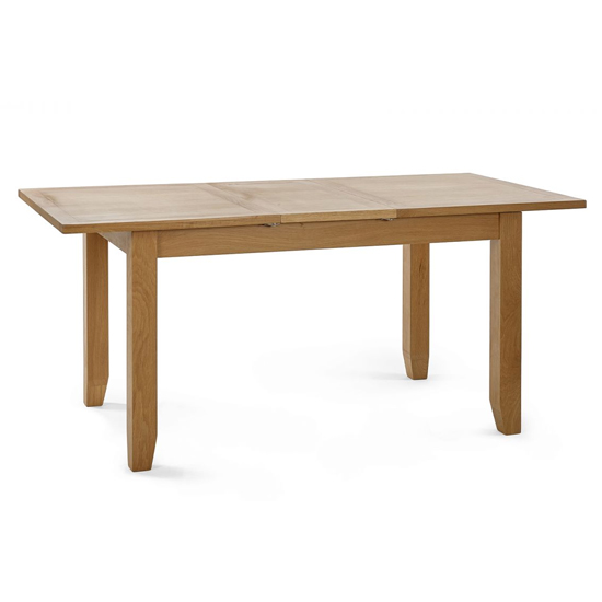 Malibu Extending Wooden Dining Table Rectangular In Matt Oak