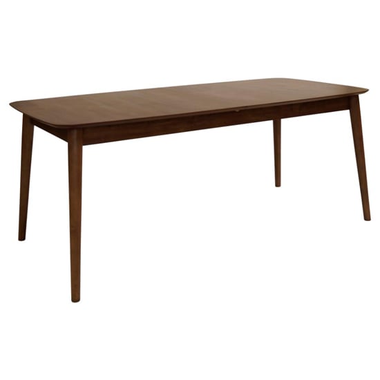 Photo of Malibu extending wooden dining table rectangular in walnut