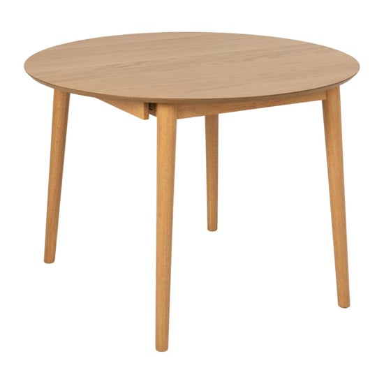 Product photograph of Malibu Extending Wooden Dining Table Round In Matt Oak from Furniture in Fashion