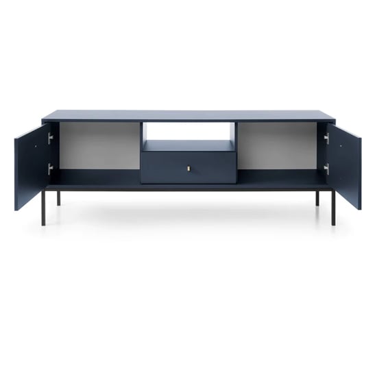 Malibu Wooden TV Stand With 2 Doors 1 Drawer In Navy