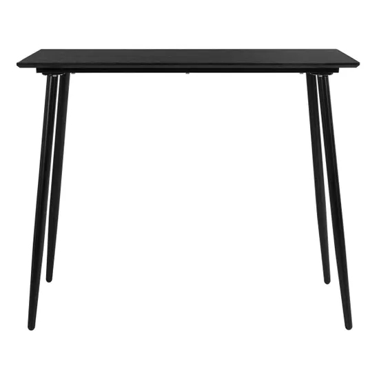 Malibu Wooden Bar Table Rectangular In Black