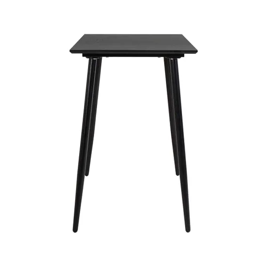 Malibu Wooden Bar Table Rectangular In Black