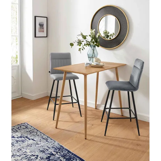 Malibu Wooden Bar Table Rectangular In Oak